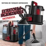 Extratora e Higienizadora Portátil Deep Cleaner I, Mondial, Preto/Vermelho, 1650W, 220V - EXP-01-R
