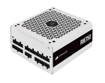Fonte Corsair RM Series (2021) RM750, 750W, 80 Plus Gold, Modular, Sem Cabo, Branco - CP-9020231-WW
