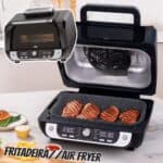 Fritadeira Elétrica sem Óleo/Air Fryer Wap - Barbecue Preto e Cinza com Timer