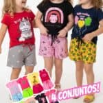 Kit Conjunto Infantil Menina Verão 08 Peças Envio Imediato