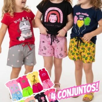 Kit Conjunto Infantil Menina Verão 08 Peças Envio Imediato