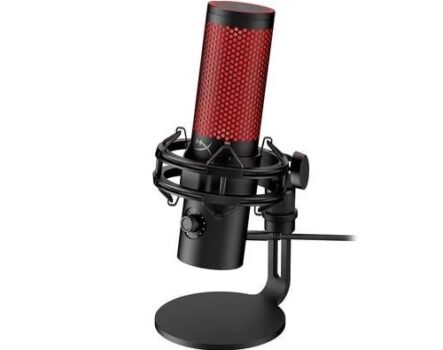 Microfone HyperX QuadCast 2, Compatível com PC, Mac e Consoles, Cardioide, Led Vermelho, Preto - 872V1AA