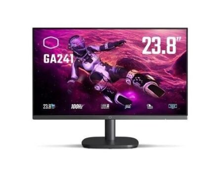Monitor Gamer Cooler Master Ga241 Flat 23.8" FHD, VA, 1ms, 100hz, HDMI e VGA, Vesa, Preto - CMI-GA241-BR