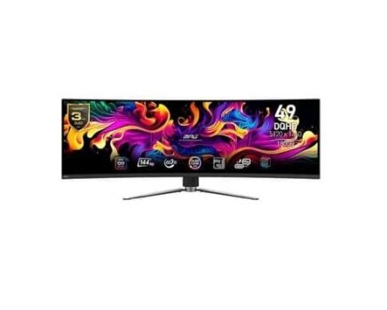 Monitor Gamer Curvo MSI MPG 491CQP QD-OLED, 49" DQHD, DisplayHDR, 144Hz, 0.03ms, DP, HDMI 2.1, Tipo-C, Curva 1800R, Preto - 9S6-3FA84T-002