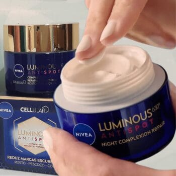 NIVEA Tratamento Facial Complexo de Reparação Noturna Luminous 630 - Proporciona hidratação intensa durante a noite e reduz marcas escurecidas - 50ml