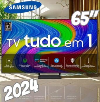Samsung Smart TV 65" QLED 4K Q65D 2024, Modo Game, Tela sem limites, Design slim, Visual livre de cabos, Alexa built in 65"