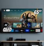 Smart TV 65" Hisense Ultra HD 4K QLED, Google TV com HDR10+, Dolby Atmos, Modo Esporte, Modo Jogo e Compatível com Alexa - 65A51HUA