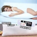 Travesseiro de Corpo 40cm x 1,30m Soft Touch Branco - ARTE & CAZZA