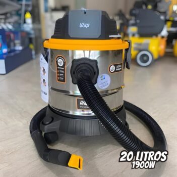 WAP Aspirador de Pó e Água GTW INOX 20i, Compacto, 20 Litros, com Soprador e Filtro Lavável, 170mbar 1900W 220v