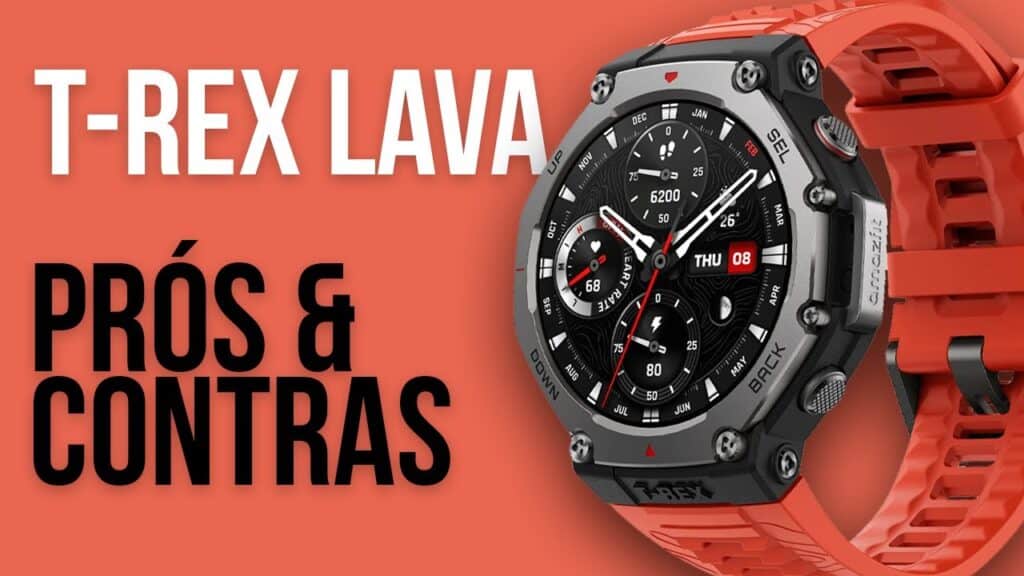 Amazfit T-Rex 3 Lava: Review Completo com Prós, Contras e Custo-Benefício Amazfit T-Rex 3 Lava: Review Completo com Prós, Contras e Custo-Benefício