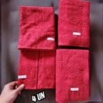 Buddemeyer Jogo de toalhas Florentina Banho Vermelho 4 peças