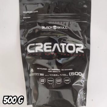 Creator - Creatina Monohidratada - 500g - Refil Black Skull Sabor Sem sabor