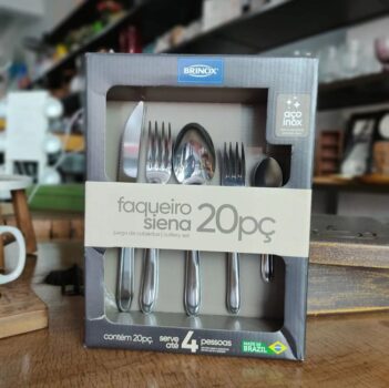 Faqueiro De Aço Inox Siena 20 Peças Brinox 5109/455 Cor Prateado