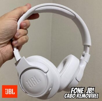 JBL, Fone de Ouvido Over-Ear, Tune 720BT, Bluetooth, Cabo Removível - Branco