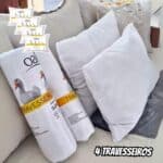 Kit 4 Travesseiros 50x70 Toque De Pluma Médio Antialérgico