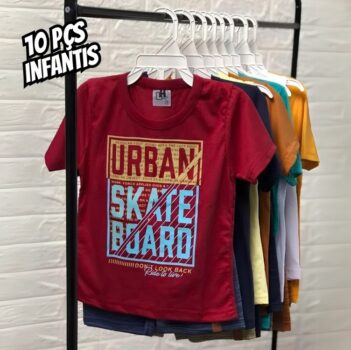 Kit Verão 10 Peça Menino Infantil 1 Ao 8 Atacado Masculino