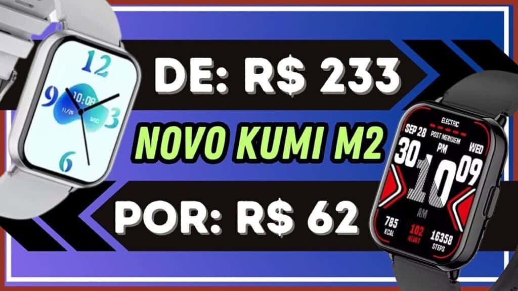 Kumi M2: Smartwatch com Proteção 2ATM por Menos de R$ 60 – Veja Como Comprar com Desconto Kumi M2: Smartwatch com Proteção 2ATM por Menos de R$ 60 – Veja Como Comprar com Desconto