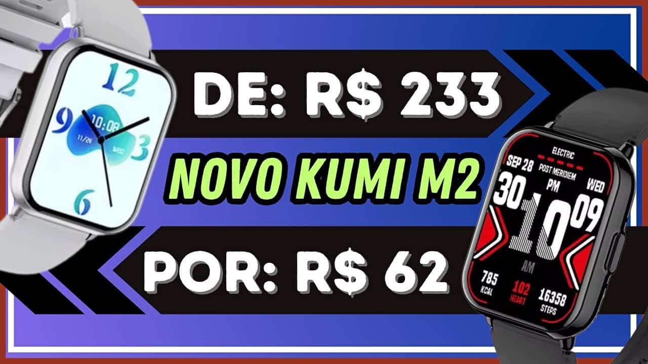 Kumi M2: Smartwatch com Proteção 2ATM por Menos de R$ 60 – Veja Como Comprar com Desconto Kumi M2: Smartwatch com Proteção 2ATM por Menos de R$ 60 – Veja Como Comprar com Desconto