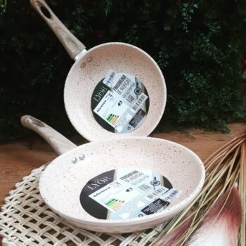 LYOR - Frigideira de Indução em Alumínio com Revestimento Cerâmico Granilite Bege 20cm