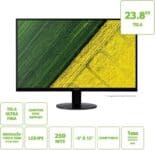 Monitor Acer Ultra-Thin SA240Y G0 23.8 120 Hz LED IPS de tela Zero Frame