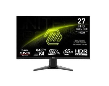Monitor Gamer Curvo MSI MAG 276CXF, 27" FHD, VA, HDR, 280Hz, 0.5ms, Adaptive-Sync, DP e HDMI, Curva 1500R, Preto - 9S6-3CE01M-017
