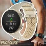 Polar Pacer Pro Champagne e Dourado - Relógio com GPS avançado, Design ultraleve e botões aderentes, Programas de treino e recuperação, Monitor de FC, Contraste de tela aprimorado, Controles de música