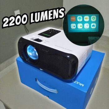 Projetor portátil Multi Smart Screen Linux com função 2200 lumens - PJ003