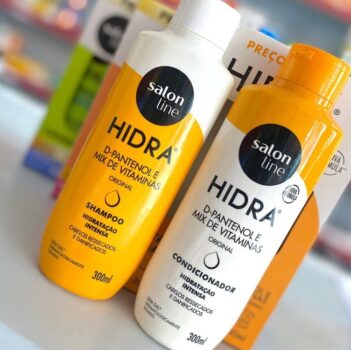 Salon Line, Kit Shampoo e Condicionador, Hidra D-Pantenol e Mix de Vitaminas, Vegano - Todos os Tipos de Cabelos, 300 ml cada