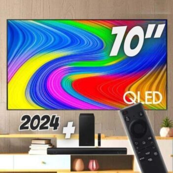 Smart TV 70" QLED 4K 70Q65D 2024 + Soundbar HW-B550/ZD - Samsung