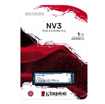 Ssd M.2 2280 Nvme Kingston 1tb Nv3 Snv3s/1000g Pci-e Gen 4.0 Formato M.2 2280 Velocidade De Leitura Até 6000 Mb/s E Gravação Até 4000 Mb/s Cor Azul-escuro