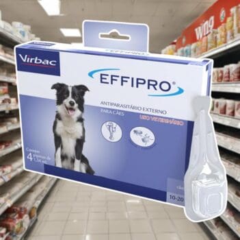 Virbac Effipro Antipulgas e Carrapatos para Cães de 10 Kg - 20 Kg C/ 1 Pipeta