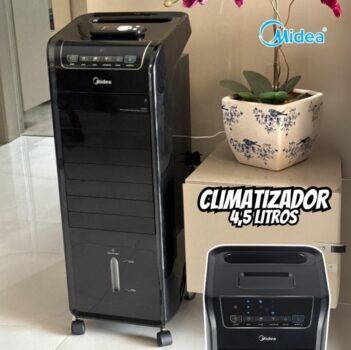 Climatizador de Ar Midea Opções de Temperatura (frio) 3 Velocidades Refrigera Akap1 Preto 110V
