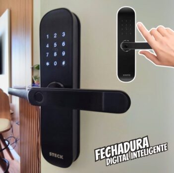 Fechadura Digital Inteligente Steck Ambiente Conectado com Biometria