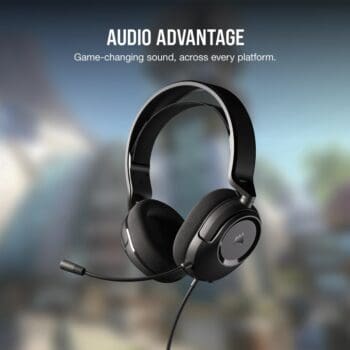Headset Gamer Corsair HS35 v2, Neodímio de 50mm, Dolby 7.1 Surround, Com Adaptador USB, Silenciador, Preto - CA-9011386-NA
