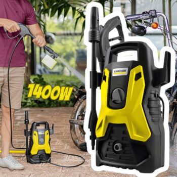 Kärcher Lavadora de Alta pressão Prática Black, 1500 PSI/Libras, 1400W, 300L/h com Aplicador de Detergente e Lança Regulável 127V