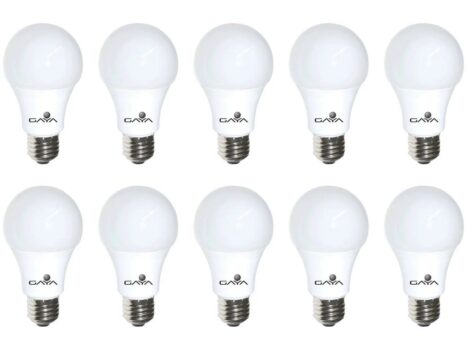 Kit 10 Lâmpadas de LED Bulbo E27 Gaya Branco Frio - 12W 6500K 6476