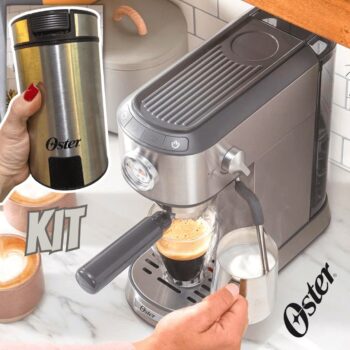 Kit Cafeteira Espresso Compacta e Moedor de Café Oster