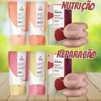 Kit Tododia Reparação ou Nutrição para os Fios com Sabonete (3 produtos)