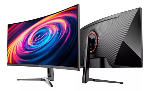 Monitor Gamer 34" Curvo 1ms, 165Hz, UltraWide (QHD) - 3440x1440 AMD FreeSync, HDMI, DP, HQ Premium HQ34C16