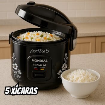 Panela de Arroz Elétrica Mondial Fast Rice 5 - Premium 5 Xícaras 400W