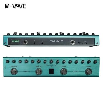 Pedaleira Guitarra e baixo M-Vave Tank G Tank B Recarregável Pedal Cuvave Efeito Modulação, Delay e Reverb