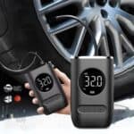 Mini Compressor Digital Rezzet Bomba De Encher Pneus Portátil Para Carro Bicicleta Motocicletas Preto Com Calibrador
