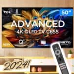 Smart TV 50” 4K UHD QLED TCL 50C655 Wi-Fi