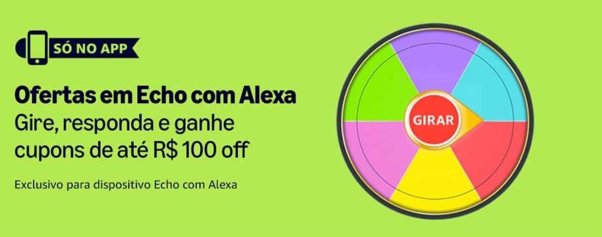 Roleta de Cupons APP Amazon até R$100 OFF