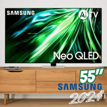 Samsung AI Gaming TV 55" Neo QLED 4K 55QN90D 2024, Processador com AI, Upscaling 4K, Mini LED, Painel até 144hz, Alexa built in