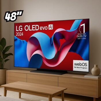 Smart TV 4K 48" LG OLED evo Gaming TV OLED48C4 Processador α9 Ger7 AI Painel 144Hz Design Ultra Slim Dolby Vision Dolby Atmos G-Sync FreeSync