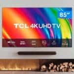 Smart TV 85” 4K UHD LED TCL 85P745 – Wi-Fi Bluetooth Google Assistente 3 HDMI 2 USB