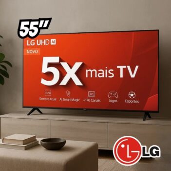 Smart TV LG 55 4K UHD Pro HDR Thinq AI Wi-Fi Bluetooth - 55UT801C0SA.BWZ