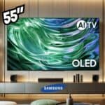 Smart Tv Samsung AI 55" OLED 4K, Alexa Built-In, Design Laser Slim, Bluetooth, HDMI E USB, Space Titan - 55s90da