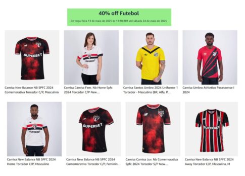 40% OFF em Futebol - Amazon